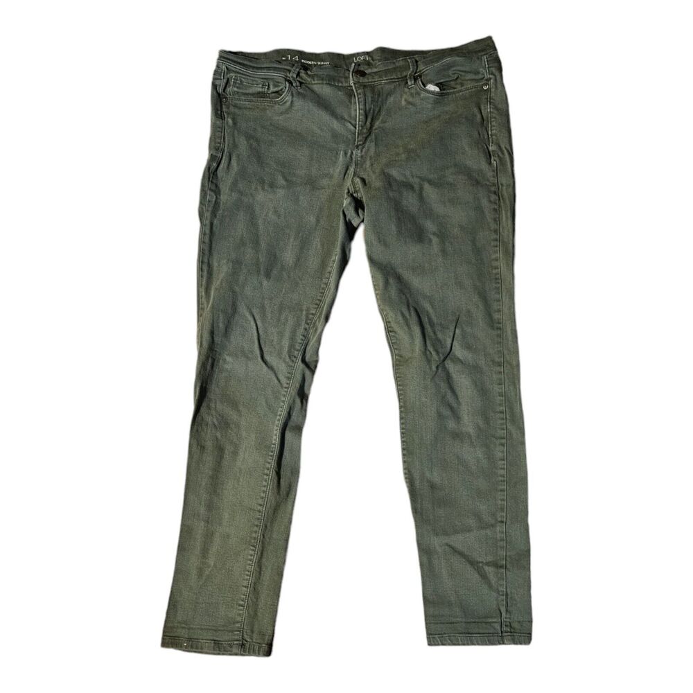 LOFT Green Modern Skinny Size 14 Jeans